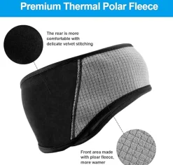 ROCKBROS Fleece Ear Warmers Headband for Running Cycling Skiing Winter Warmth