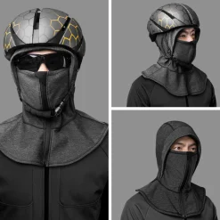 ROCKBROS Fleece-Lined Warmth Windproof Balaclava Ski Mask Reflective Logo