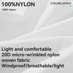 ROCKBROS Fluorescent Lightweight Cycling Phosphorescent Jacket Foldable