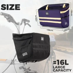 ROCKBROS Folding Bike Handlebar Bag Basket Bag - W016