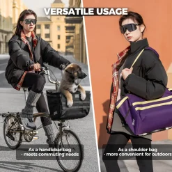 ROCKBROS Folding Bike Handlebar Bag Basket Bag - W016