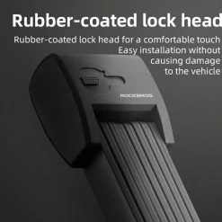 ROCKBROS Folding Bike Lock Smart Fingerprint Heavy Duty Anti Theft Bike Lock