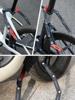 ROCKBROS Folding Heavy Duty Anti Theft Bike Lock 120cm/47.24inch with 2 Keys