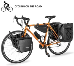 ROCKBROS Front Roller Panniers Bag Sturdy with Handle Shoulder Strap 1 Pair