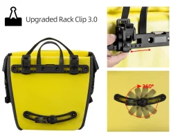 ROCKBROS Front Roller Panniers Bag Sturdy with Handle Shoulder Strap 1 Pair