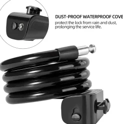 ROCKBROS 3ft Bike Cable Lock - Secure, Lightweight with Mounting Bracket