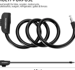 ROCKBROS 3ft Bike Cable Lock - Secure, Lightweight with Mounting Bracket