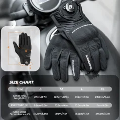 ROCKBROS Full Finger Cycling Gloves Touchscreen Breathable Flexible Padded