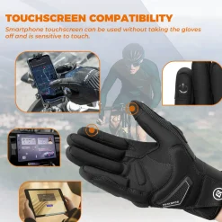 ROCKBROS Full Finger Cycling Gloves Touchscreen Breathable Flexible Padded