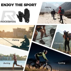 ROCKBROS Full Finger Cycling Gloves Touchscreen Breathable Flexible Padded