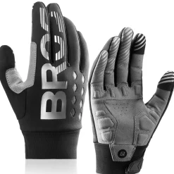 ROCKBROS Full Finger Cycling Gloves, Motorcycle Mountain Bike Gloves for Men