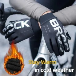 ROCKBROS Full Finger Cycling Gloves, Motorcycle Mountain Bike Gloves for Men