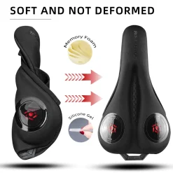 ROCKBROS Gel Bike Seat Cushion Padded Narrow Cover for Peloton Spin Bikes