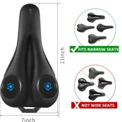 ROCKBROS Gel Bike Seat Cushion Padded Narrow Cover for Peloton Spin Bikes