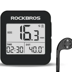 ROCKBROS GPS Bike Computer Accurate Wireless Speedometer with Backlight