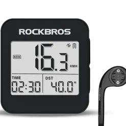 ROCKBROS GPS Bike Computer Accurate Wireless Speedometer with Backlight