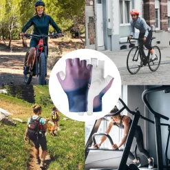 ROCKBROS Half-Finger Women Cycling Gloves Shock-Absorbing