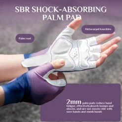 ROCKBROS Half-Finger Women Cycling Gloves Shock-Absorbing