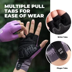 ROCKBROS Half-Finger Women Cycling Gloves Summer Gradient