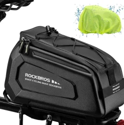ROCKBROS Hard Shell Bike Rack Bag Waterproof 9L Capacity with Shoulder Strap