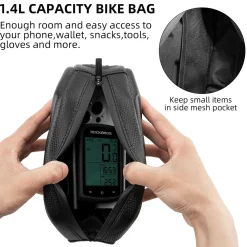 ROCKBROS 076 Hard Shell Bike Top Tube Frame Bag Pouch 1.4L