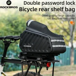 ROCKBROS Hard Shell EVA Bike Rack Bags Waterproof with Lock 7.5L