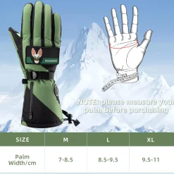 ROCKBROS Heated Gloves, Rechargeable Winter Touchscreen Hand Warmers for Men Women