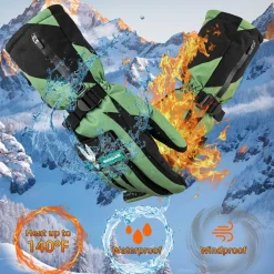 ROCKBROS Heated Gloves, Rechargeable Winter Touchscreen Hand Warmers for Men Women