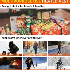 ROCKBROS Heated Vest – Fast Heating, 5 Zones, Unisex, Washable