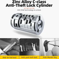 ROCKBROS Heavy Duty Anti Theft Bike U Lock for Bikes eBikes Motorcycles Scooters
