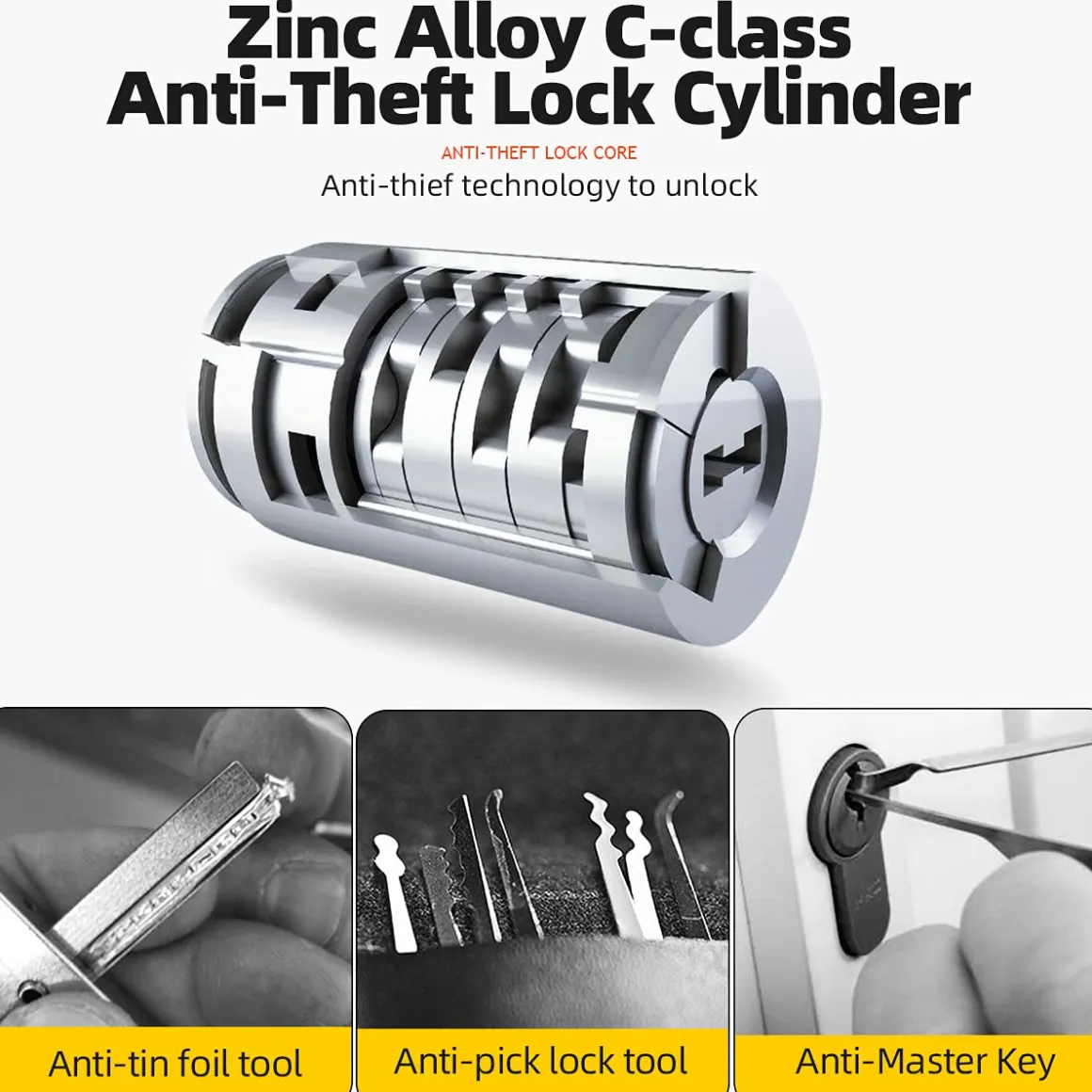 ROCKBROS Heavy Duty Anti Theft Bike U Lock for Bikes eBikes Motorcycles Scooters