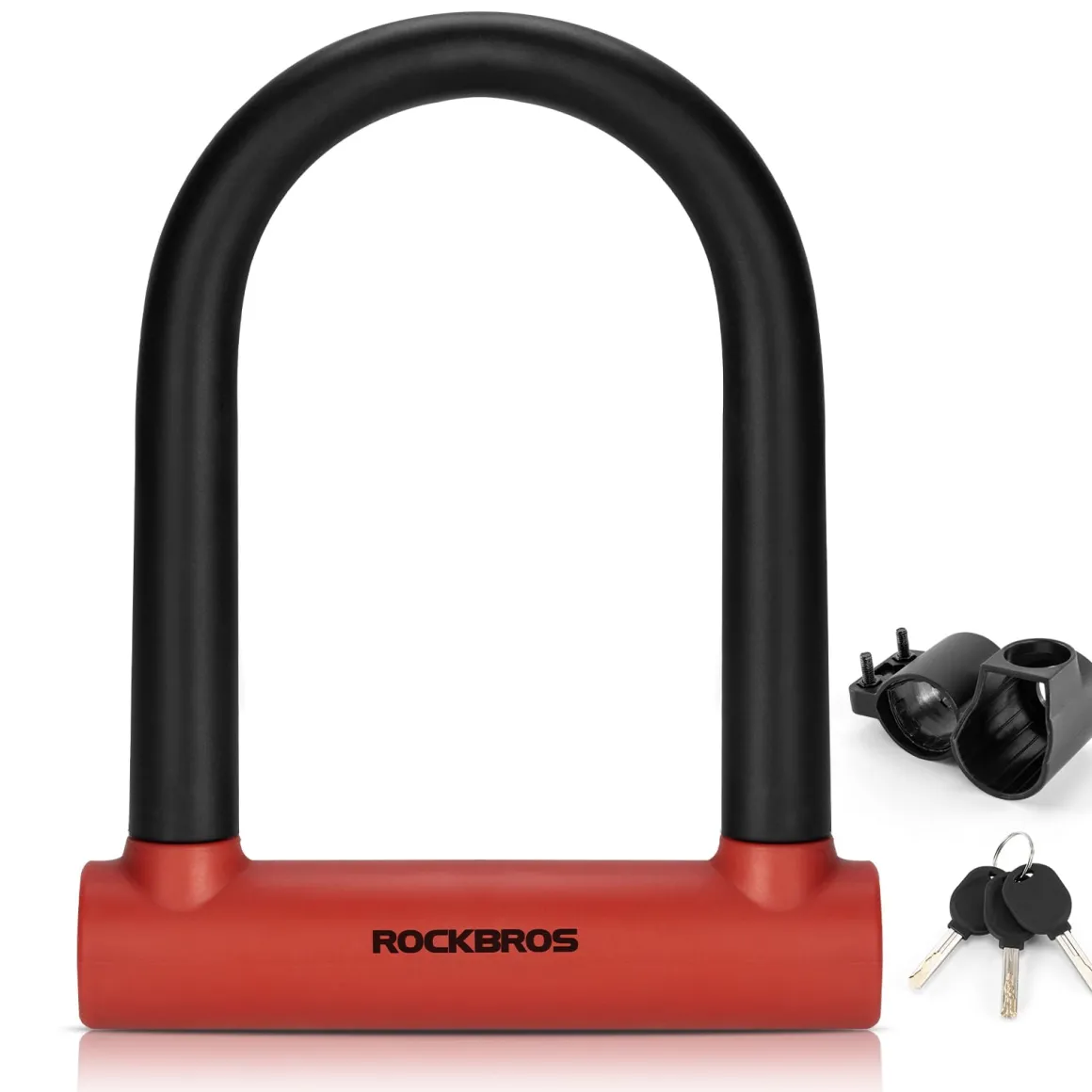 ROCKBROS Heavy Duty Anti Theft Bike U Lock for Bikes eBikes Motorcycles Scooters