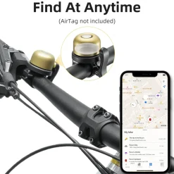 ROCKBROS Hidden AirTag Bike Bell, Anti-Theft GPS Tracker for 0.87