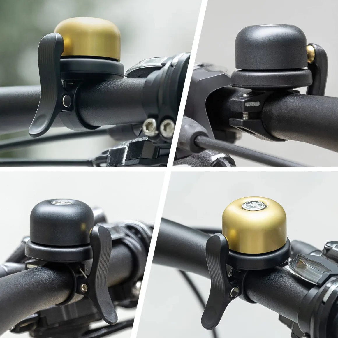 ROCKBROS Hidden AirTag Bike Bell, Anti-Theft GPS Tracker for 0.87"/22.2mm, 1"/25.4mm, 1.25"/31.8mm Handlebars
