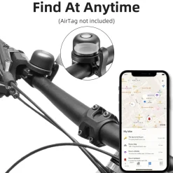 ROCKBROS Hidden AirTag Bike Bell, Anti-Theft GPS Tracker for 0.87