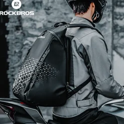 ROCKBROS High-Capacity 14.5L Helmet Backpack with Reflective Safety Design