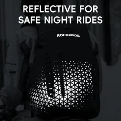 ROCKBROS High-Capacity 14.5L Helmet Backpack with Reflective Safety Design