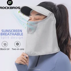 ROCKBROS Ice Silk Full Face Sunhat 360° Anti-UV Adjustable Hiking Fishing Cap