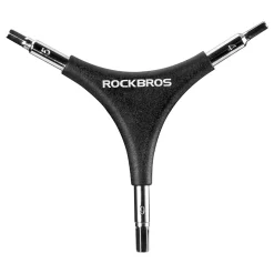 ROCKBROS 3-in-1 Allen Hex Wrench Set, 4/5/6mm Sizes, Black Silver, Steel and PVC