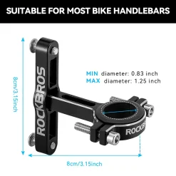 ROCKBROS 2-in-1 Bike Cup Holder Adjustable Bottle Cage for Handlebars & Seat Post