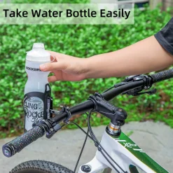 ROCKBROS 2-in-1 Bike Cup Holder Adjustable Bottle Cage for Handlebars & Seat Post