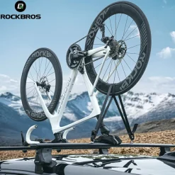 ROCKBROS Inverted Roof Bike Rack for Cars Quick-Release Straps and Clamps