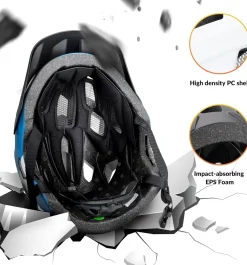 ROCKBROS Kids Full Face Bike Helmet Ages 5-14 Anti-Collision Detachable Chin