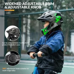 ROCKBROS Kids Full Face Bike Helmet Ages 5-14 Anti-Collision Detachable Chin