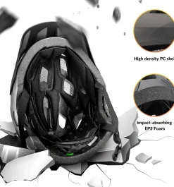 ROCKBROS Kids Full Face Bike Helmet Ages 5-14 Anti-Collision Detachable Chin