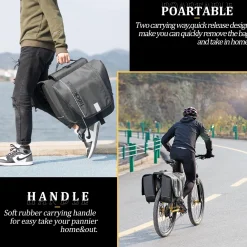 ROCKBROS 30L Bike Rear Rack Panniers Bags for Bicycles Waterproof