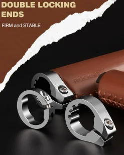 ROCKBROS Leather Vintage Mountain Bike Folding Bike Handlebar Grips 22.2mm