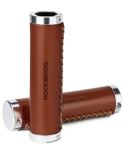 ROCKBROS Leather Vintage Mountain Bike Folding Bike Handlebar Grips 22.2mm