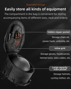 ROCKBROS 35L Hard Shell Motorcycle Tail Bag Waterproof Expandable Durable