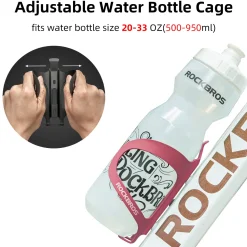ROCKBROS Lightweight Alloy Aluminum Bike Water Bottle Cage - Secure Hold Bicycle Bottle Bracket